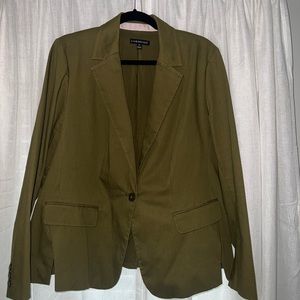lane bryant size 18 blazer olive green